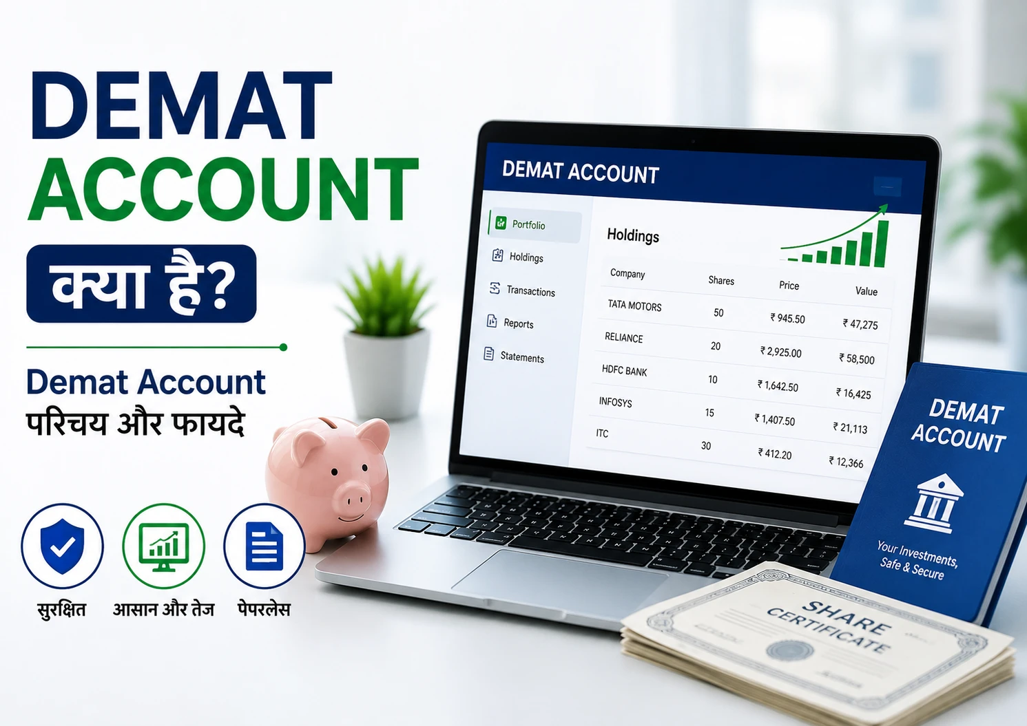 Demat Account क्या है - Demat Account परिचय और फायदे